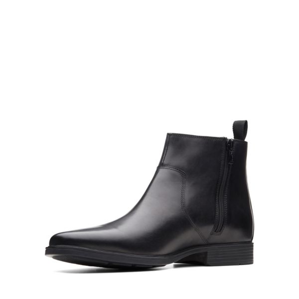 Clarks Mens Tilden Up Chelsea Boots Black | UK-8015463